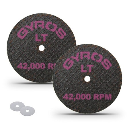 Gyros LT 1.75" Double Reinforced Resin Cut-Off Wheel, for Low Tensile Materials, Dia. Size 1.75", 10PK 11-21702